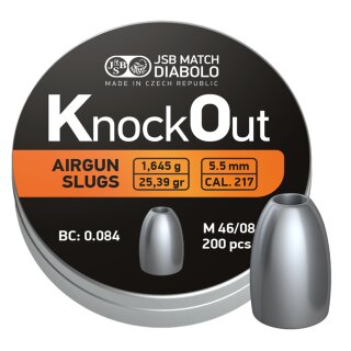 JSB knockout slugs | 5,5 .217 | 1645 25 | 200