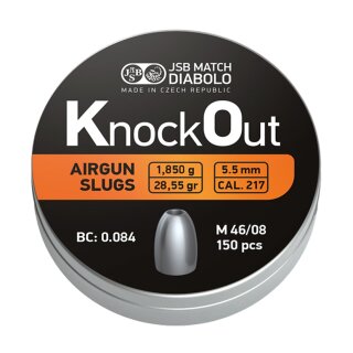 JSB knockout slugs | 5,5 .217 | 1850 28 | 150