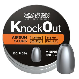 JSB knockout slugs | 5,5 .218 | 1645 25 | 200