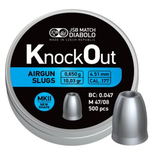 JSB knockout mk2 slugs | 4,51 .1775 | 0,65g10 | 500